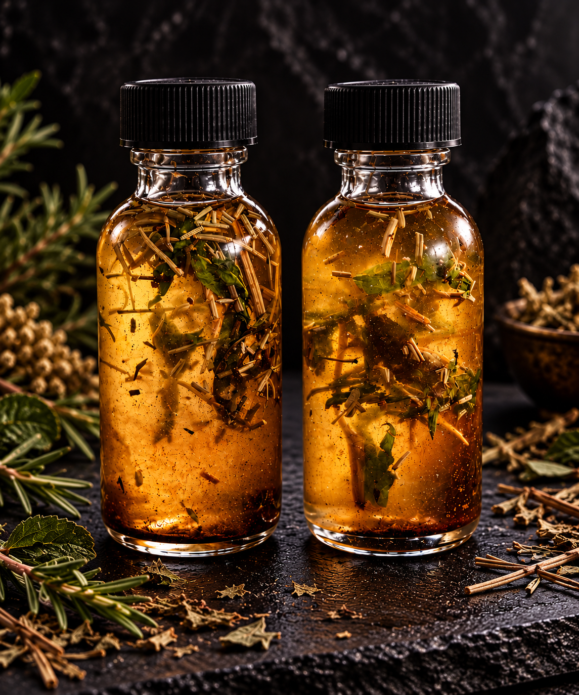Ritual Oils 1 oz clear glass dropper bottles, additional view